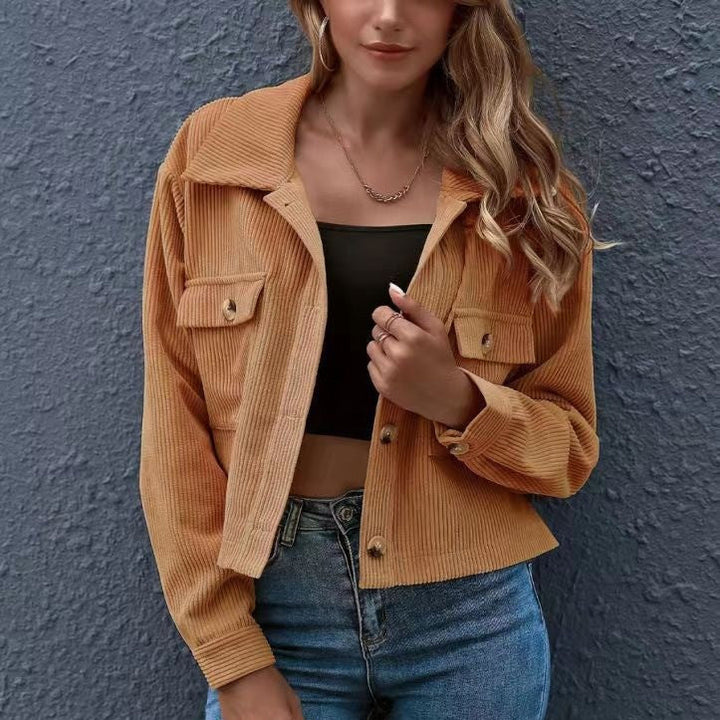 Charlotta™ | Zeitlos Elegante Kurze Cordjacke