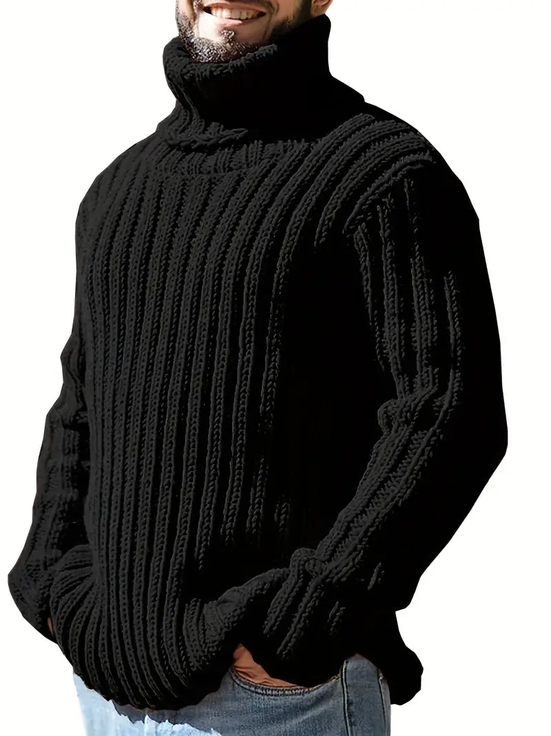 Ferdo™ | Langärmeliger Dickes Stricken Rollkragenpullover