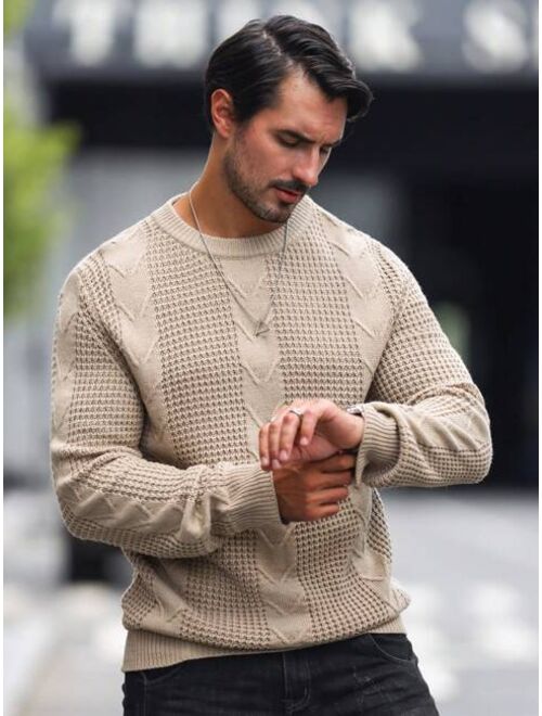 Danielao™ | Herrenpullover aus robustem Kabelstrick im klassischen Design