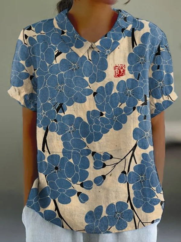 Florentine™ | Retro-Shirt mit japanischem Kunstmotiv