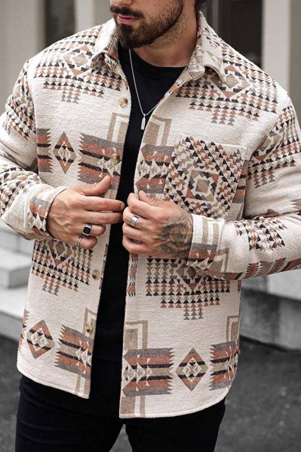 Arthuro™ | Vintage-Einreiher-Jacke mit Print für Herren