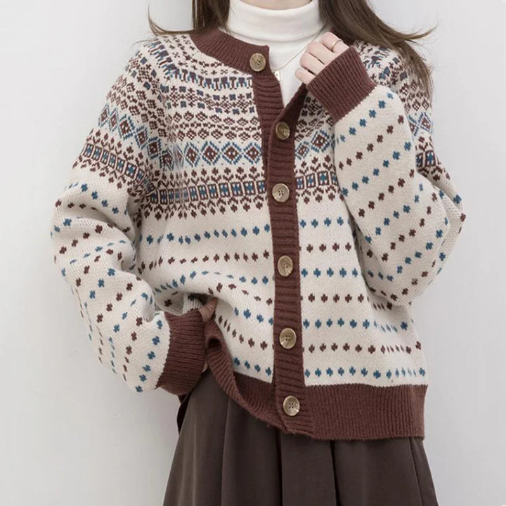 Hida™ | Vintage Fair-Isle-Strickjacke