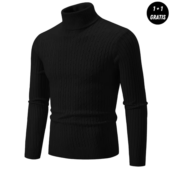 Edlin™ | Warmer Strickpullover mit Rollkragen