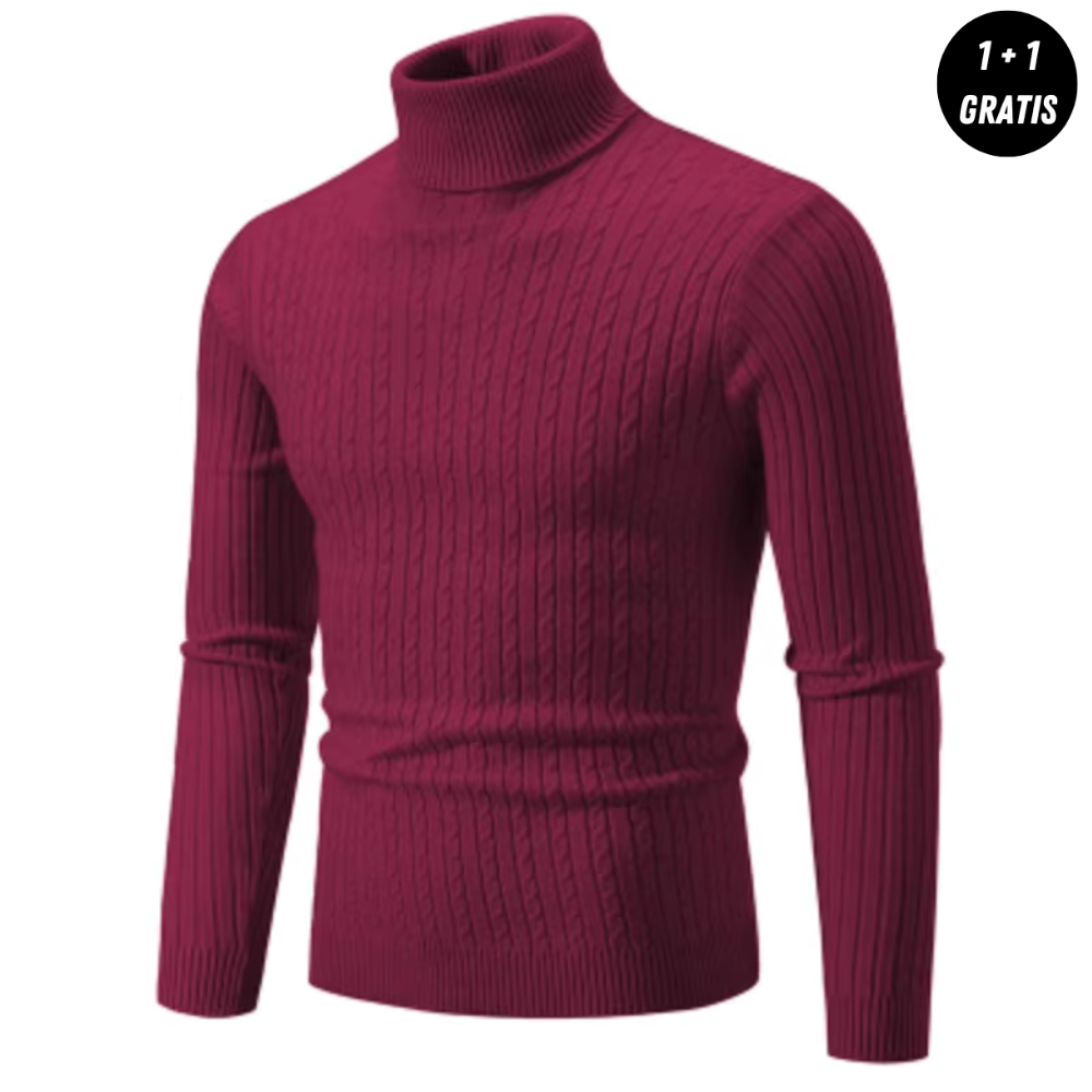 Edlin™ | Warmer Strickpullover mit Rollkragen