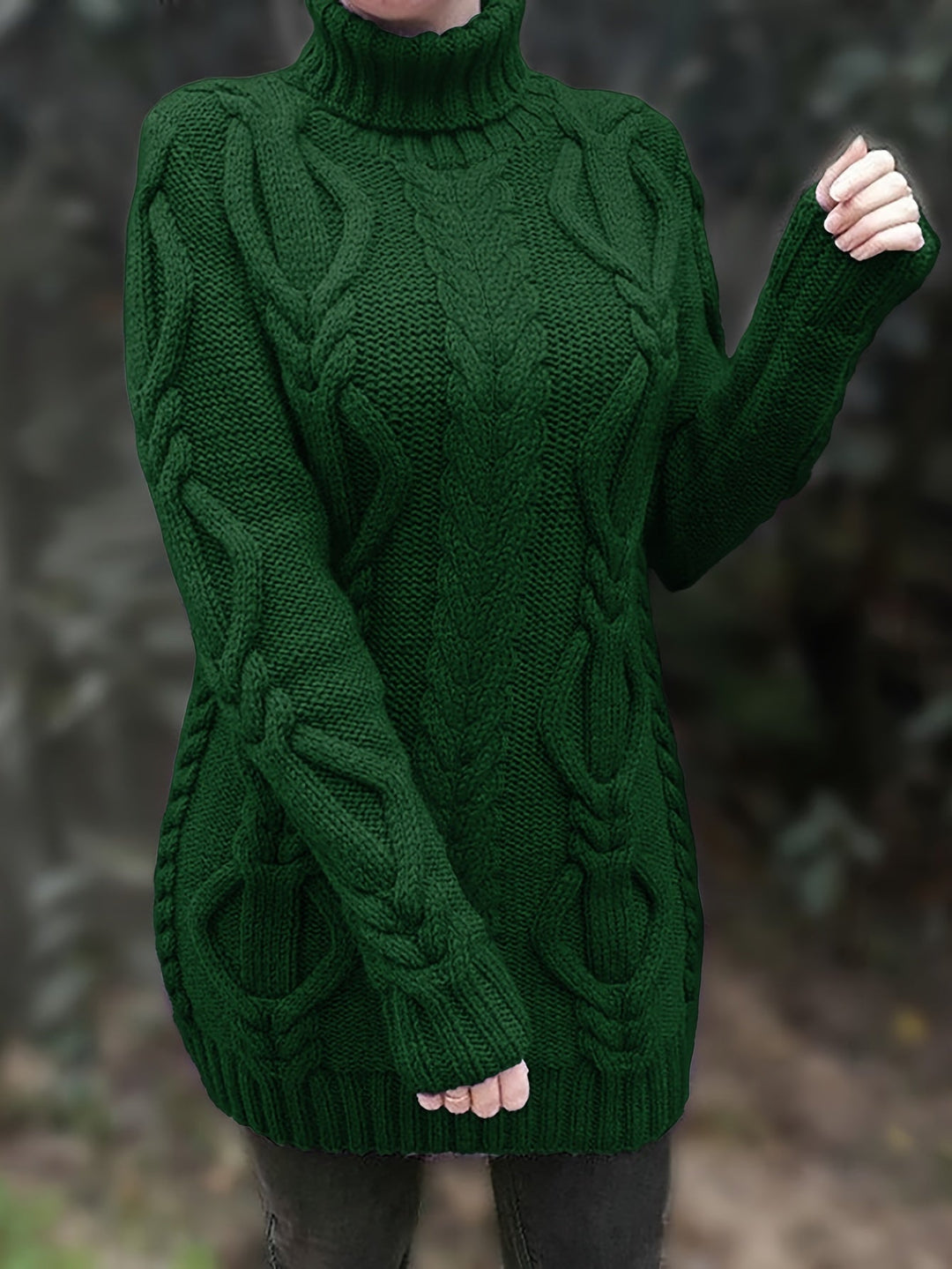 Imelda™ | Langer Damenpullover mit Rollkragen