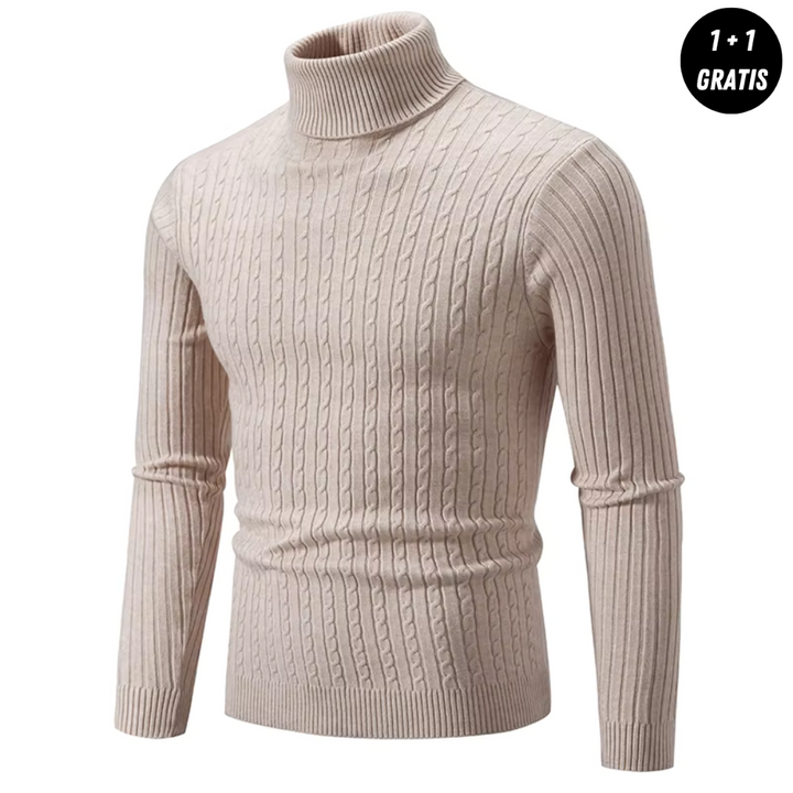 Edlin™ | Warmer Strickpullover mit Rollkragen