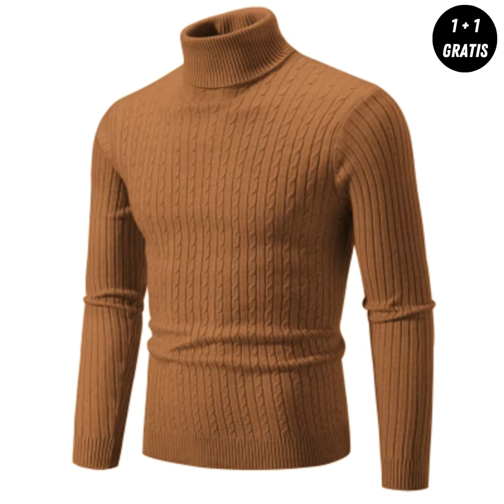 Edlin™ | Warmer Strickpullover mit Rollkragen