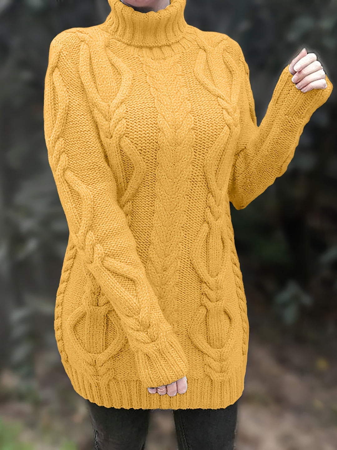 Imelda™ | Langer Damenpullover mit Rollkragen