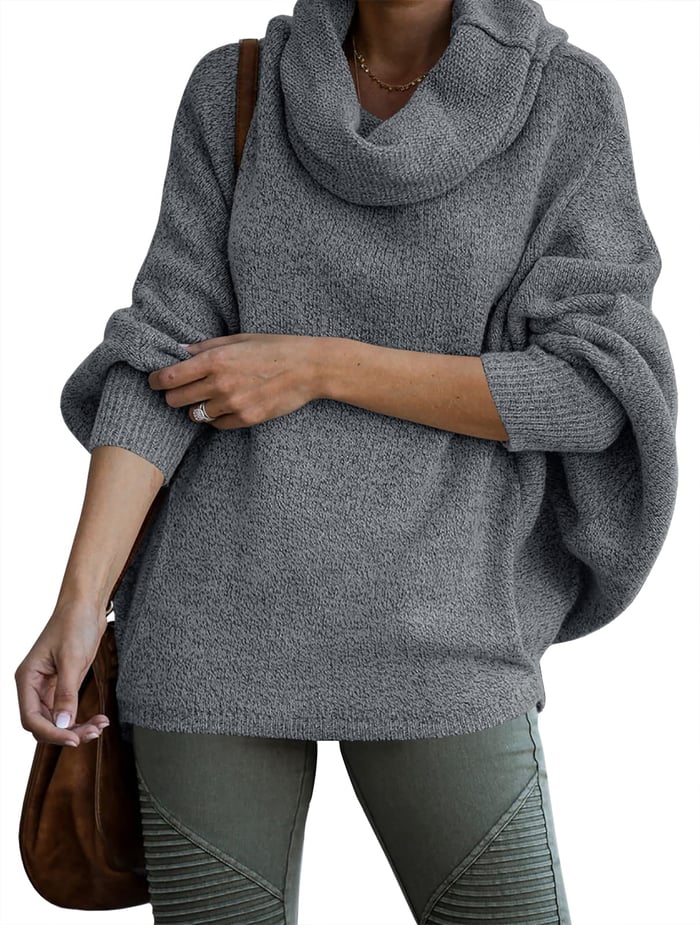 Deena™ | Rollkragen Taschen Pullover