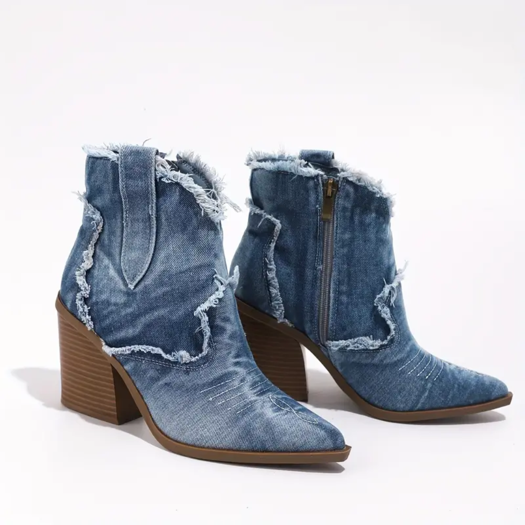 Gerri™ | Trendy Denim Stiefeletten