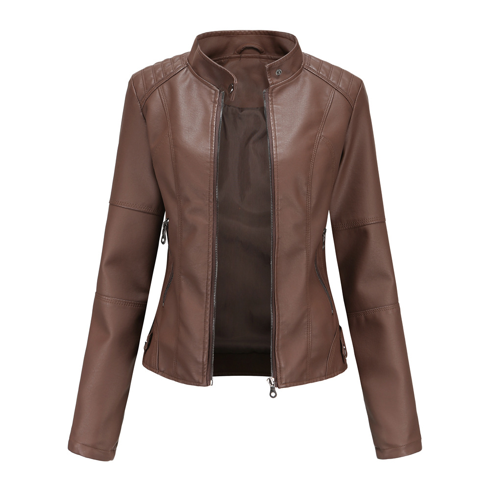 Leonie™ | Schlanke Leder-Motorradjacke für Damen