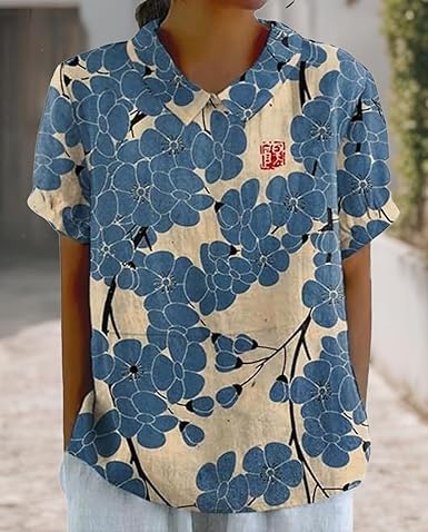 Florentine™ | Retro-Shirt mit japanischem Kunstmotiv