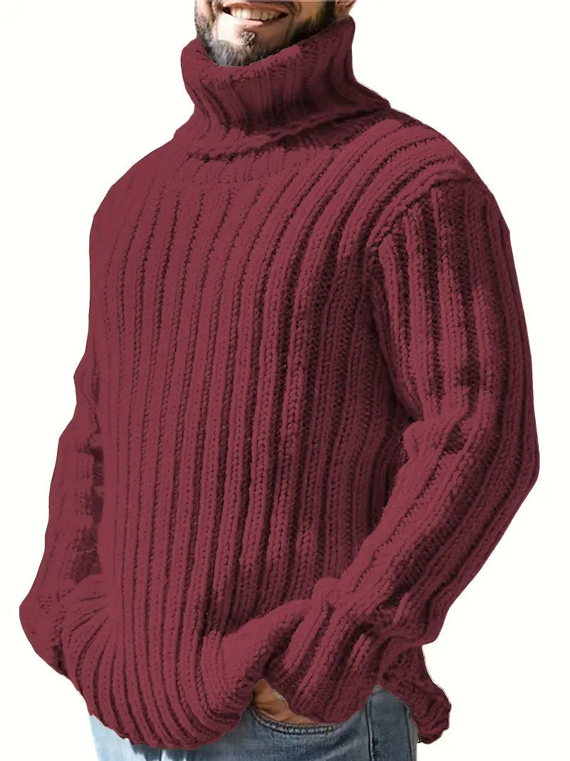 Ferdo™ | Langärmeliger Dickes Stricken Rollkragenpullover