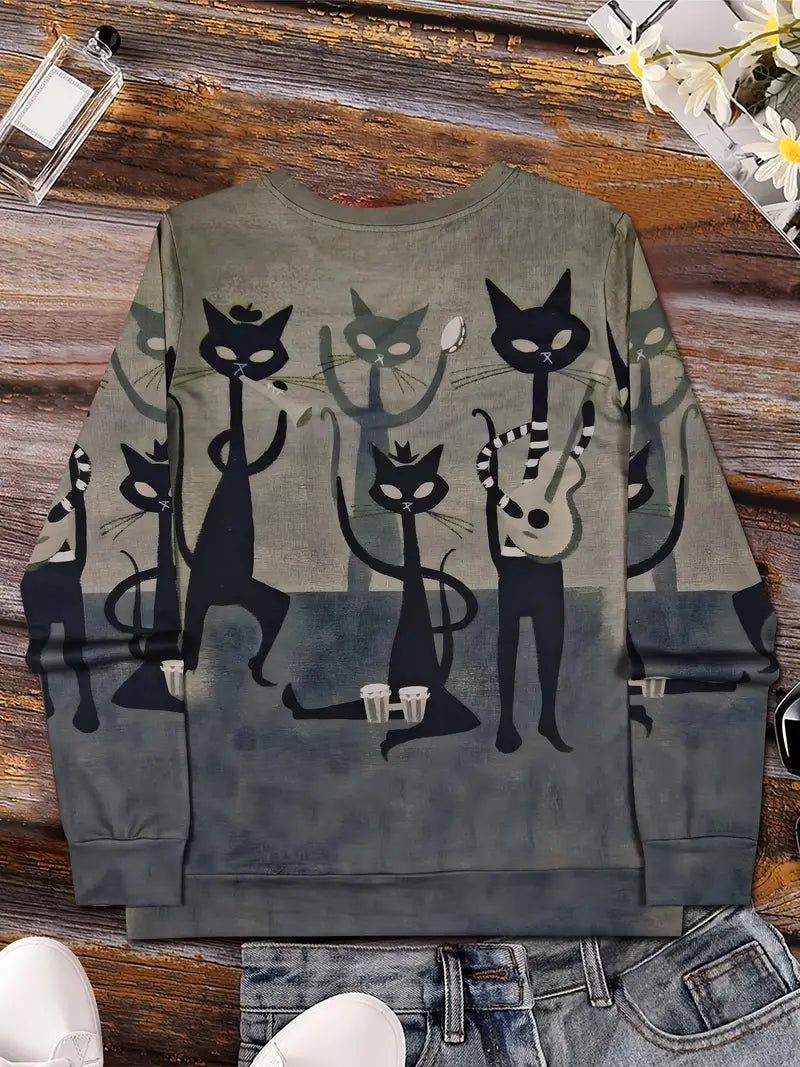 Giona™ | Künstlerisches Katzen-Sweatshirt