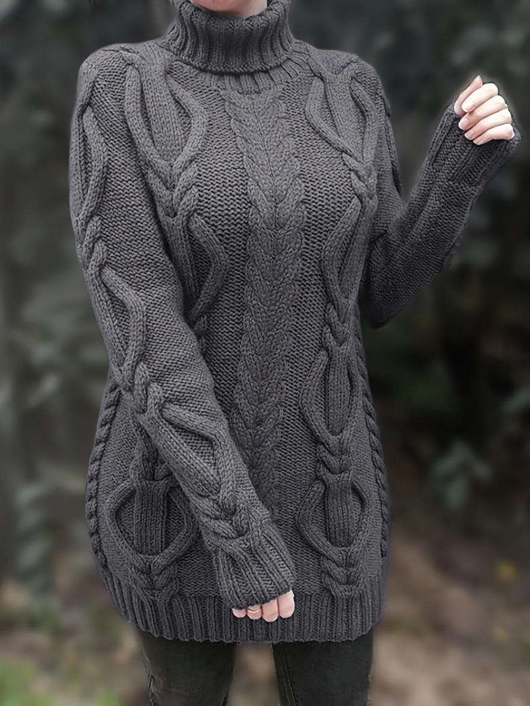 Imelda™ | Langer Damenpullover mit Rollkragen