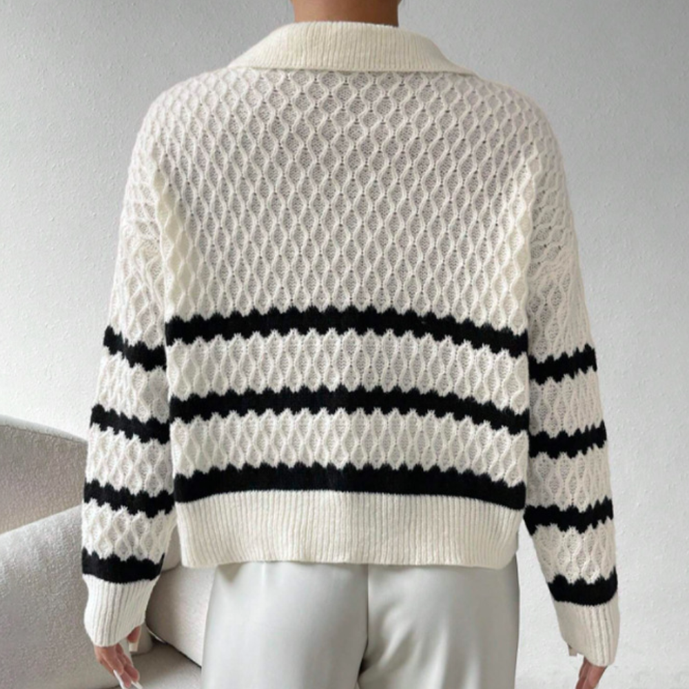 Ornella™| Gestreifter Rollkragenpullover