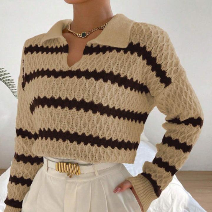 Ornella™| Gestreifter Rollkragenpullover