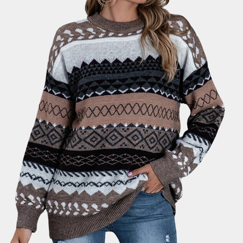 Roxane™ | Gestreifter Vintage-Pullover für Damen