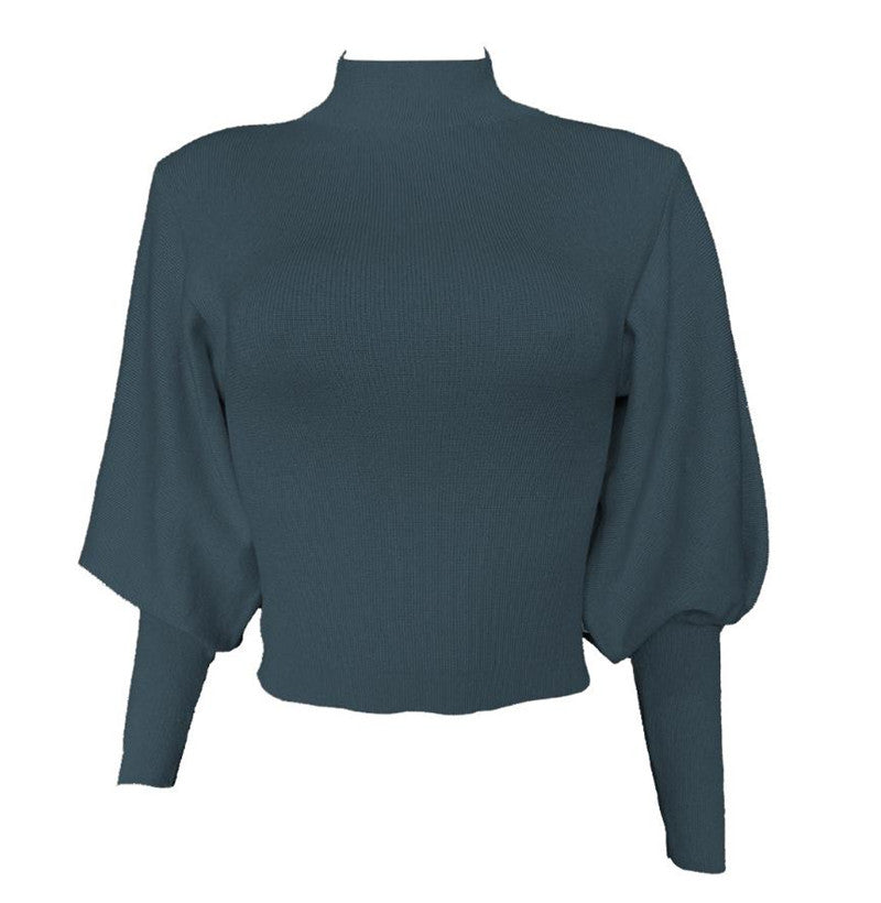 Biancae™ | Kurz geschnittener, figurbetonter Rollkragenpullover