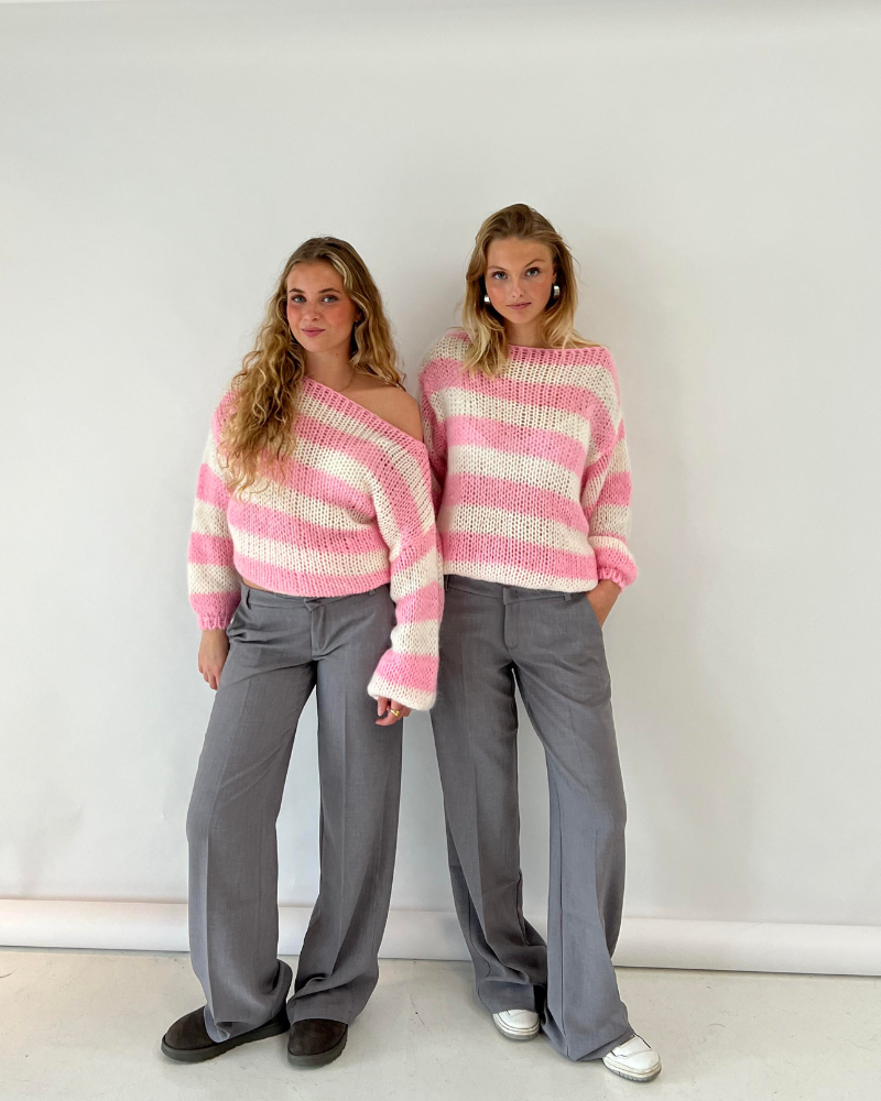 Alina™ | Gemütlicher gestreifter Strickpullover