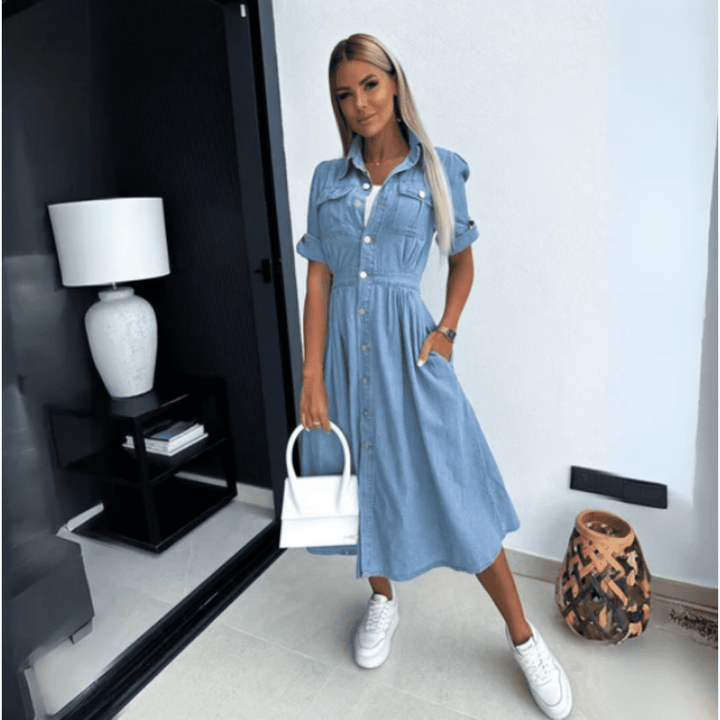 Chloea™ | Trendiges Denim-Kleid