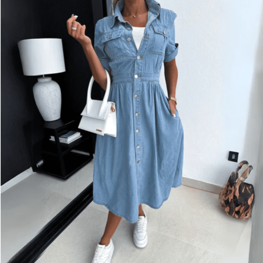 Chloea™ | Trendiges Denim-Kleid