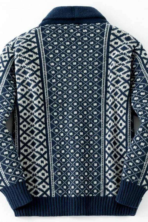 Beaui™ | Vintage-Jacquard-Strick-Cardigan mit Schalkragen für Herren