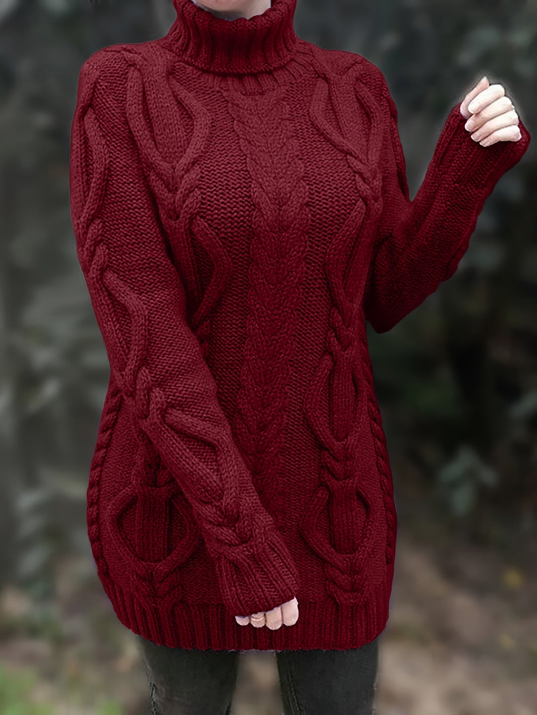 Imelda™ | Langer Damenpullover mit Rollkragen