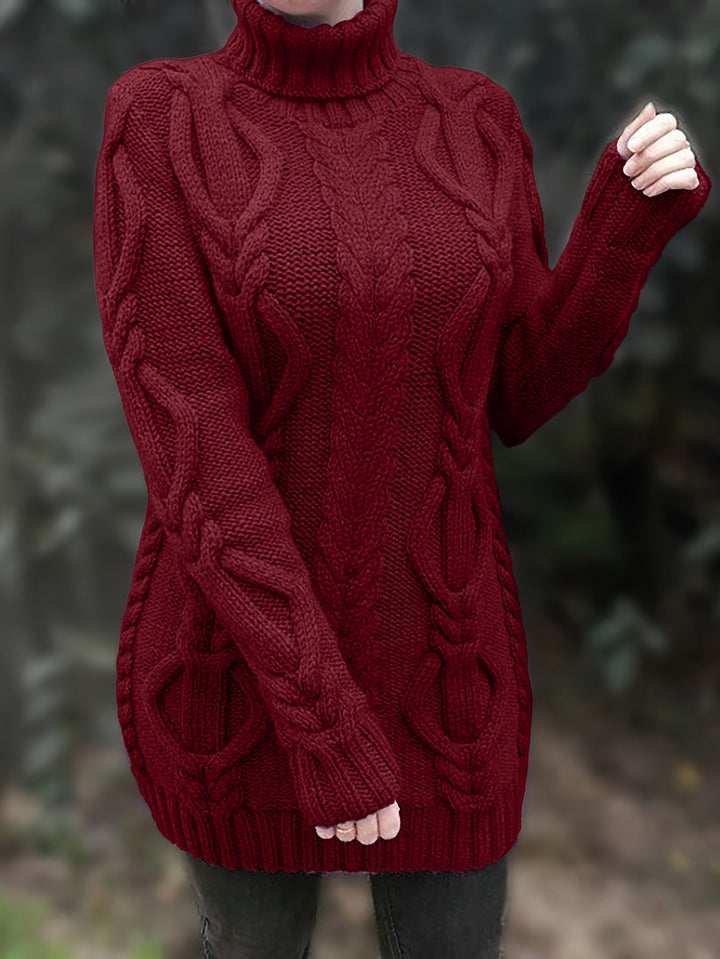 Imelda™ | Langer Damenpullover mit Rollkragen