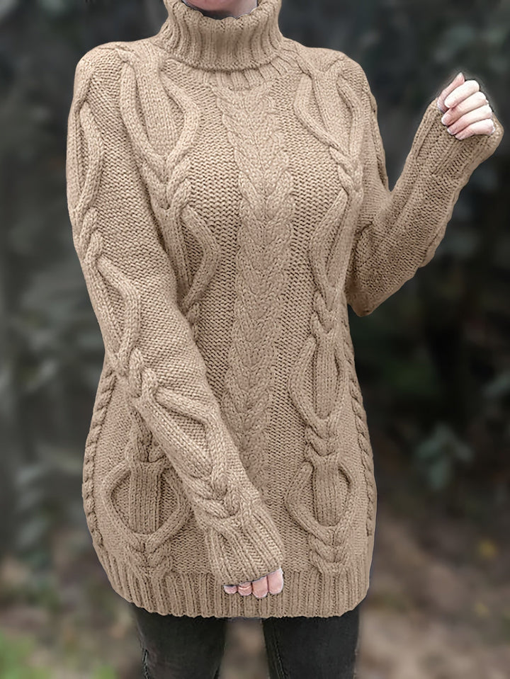 Imelda™ | Langer Damenpullover mit Rollkragen