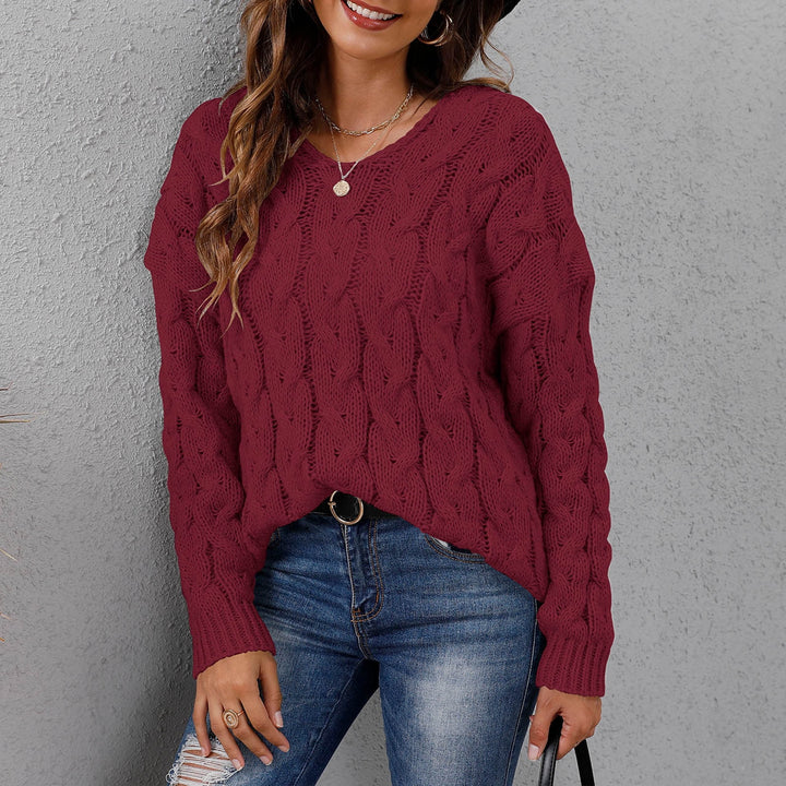 Femy™ | Warmer Damenpullover in stylischer Uni-Farbe