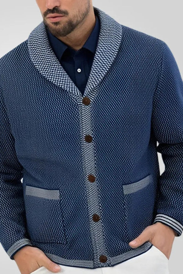 Adriano™ | Lässiger Jacquard-Strick-Cardigan für Herren