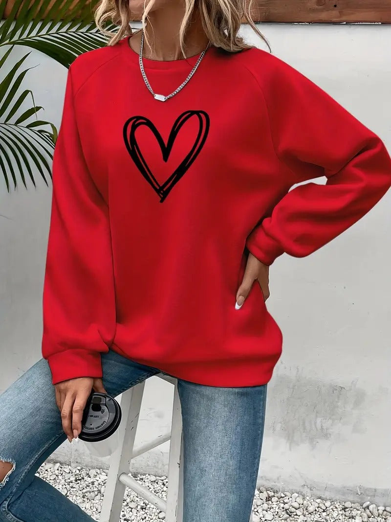 Damis™ | Heartzone Herzmotiv Pullover für Damen