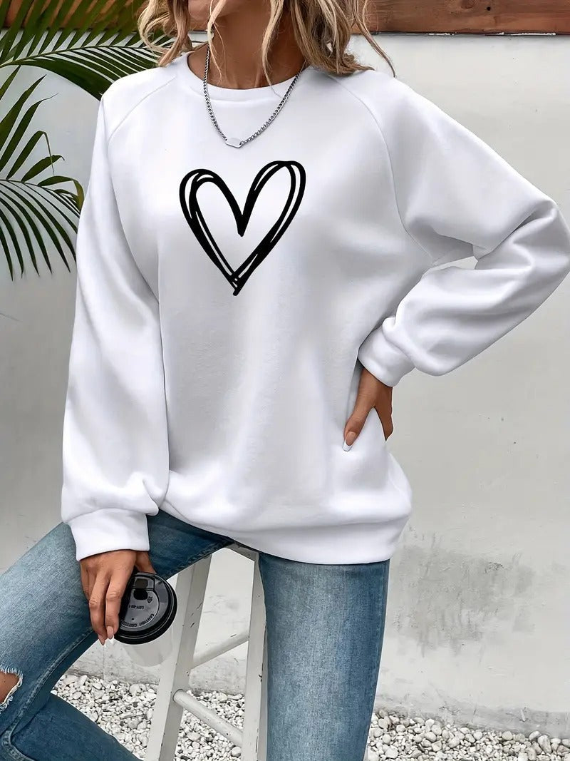 Damis™ | Heartzone Herzmotiv Pullover für Damen