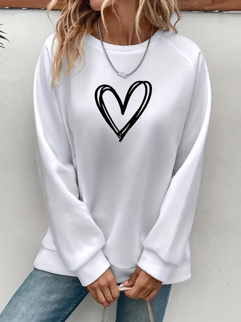 Damis™ | Heartzone Herzmotiv Pullover für Damen