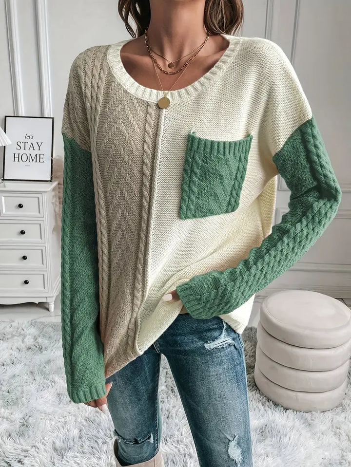 Gustava™ | Damen Patchwork-Strickpullover