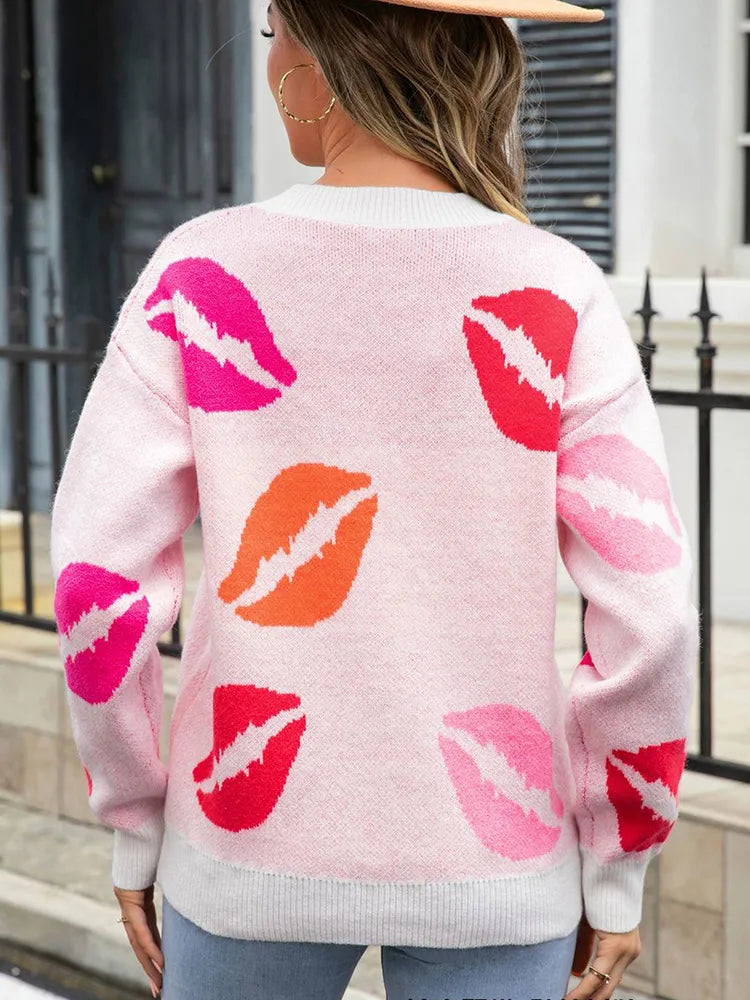 Lilo™ | Trendiger Pullover mit Lippen-Print