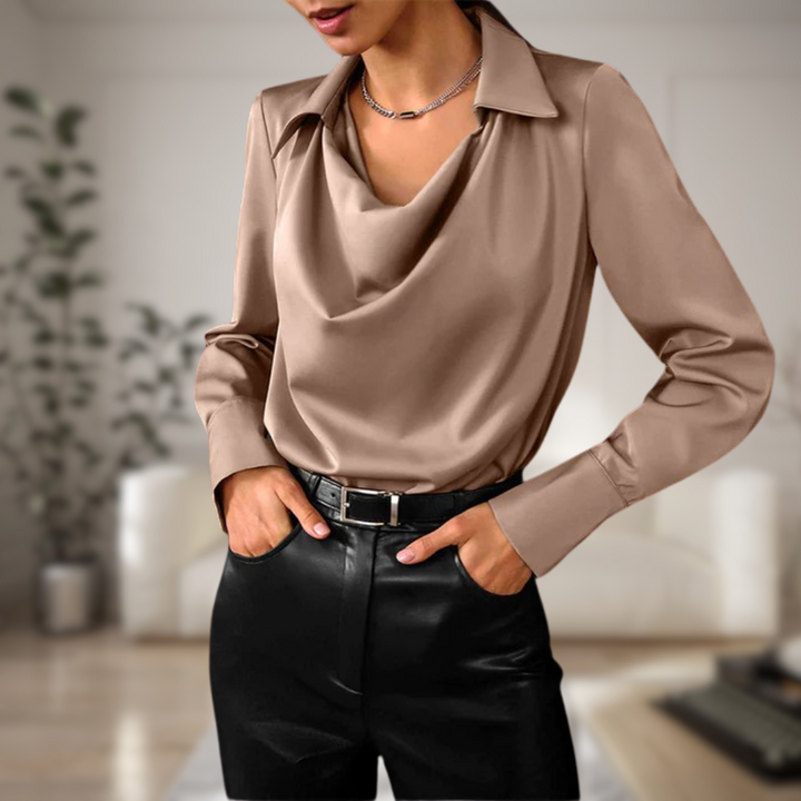 Julie™ | Elegante Satinbluse