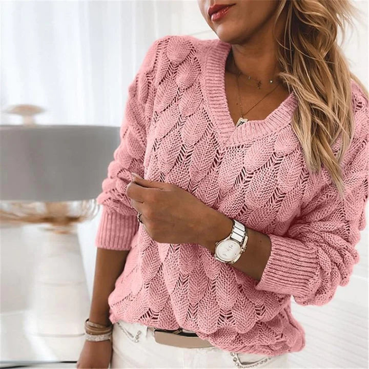 Rafaela™ | Stilvoller Strickpullover mit V-Ausschnitt