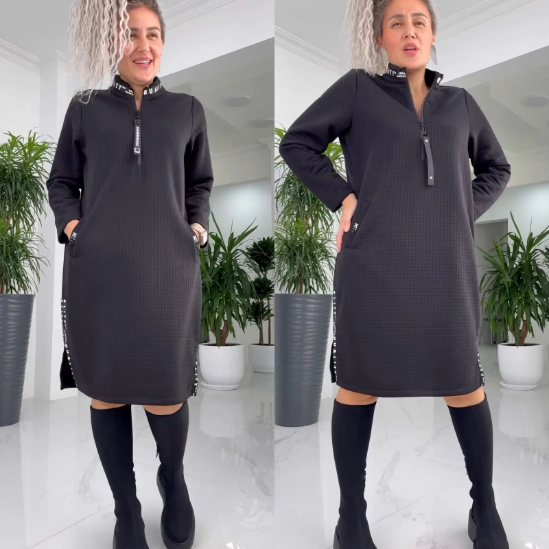 Alexia™| Lässiges, übergroßes Midikleid