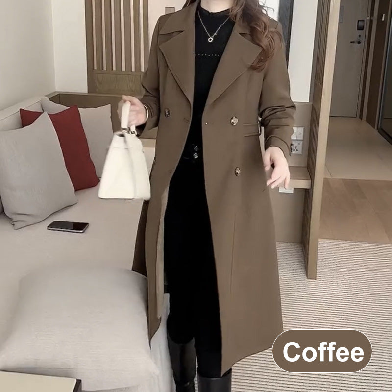 Francescaio™ | Eleganter Damen-Trenchcoat mit Plüschfutter